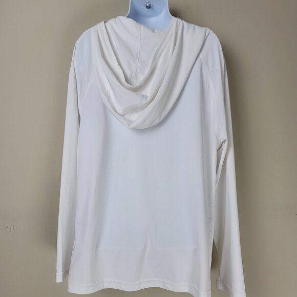 Patagonia Kids Capilene Cool Hoodie Boys Medium White Long Sleeve Sun Shirt - Picture 6 of 11